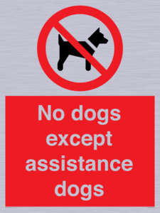 No dogs except assistance dogs